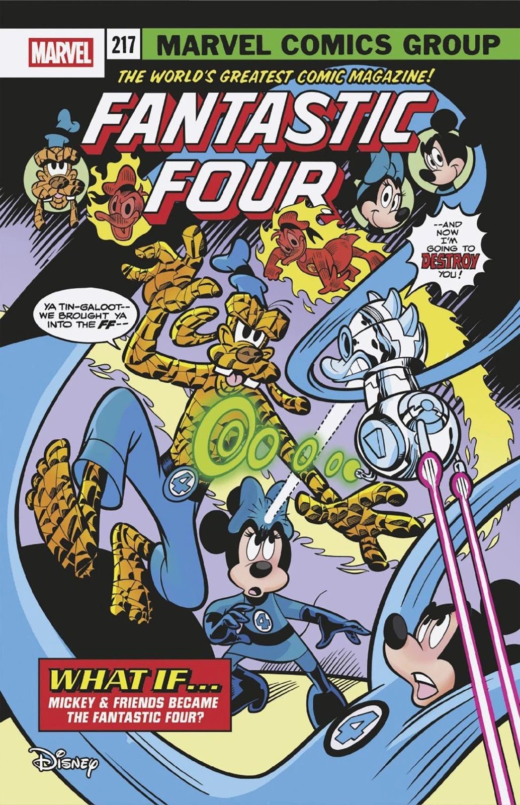 FANTASTIC FOUR 5 MARCO PALAZZI DISNEY WHAT IF? FANTASTIC FOUR HOMAGE VARIANT - Patrick’s Comics & Cards