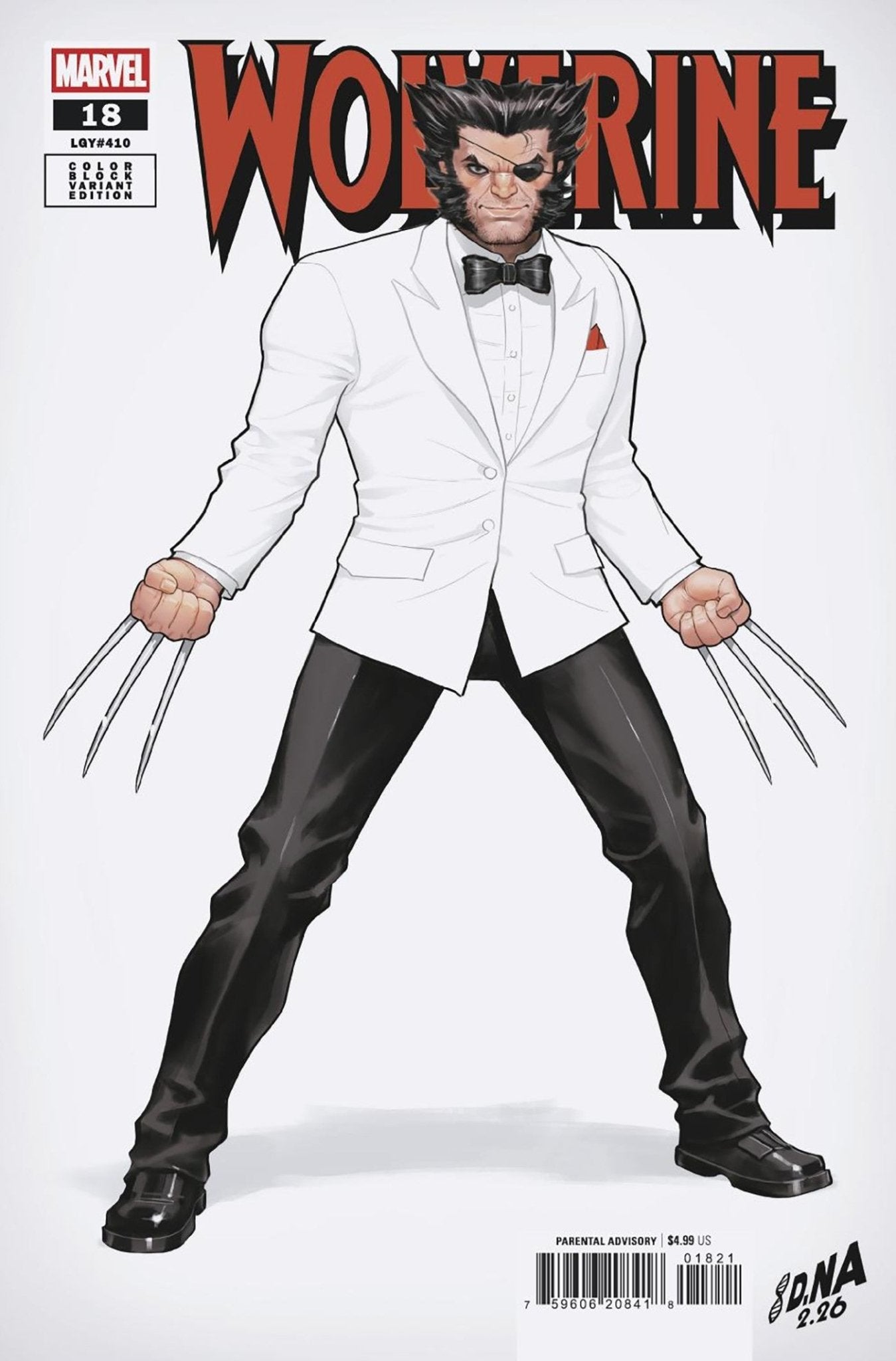 Wolverine 18 David Nakayama Color Block White Variant Comic | Marvel Collector Cover - Patrick’s Comics & Cards