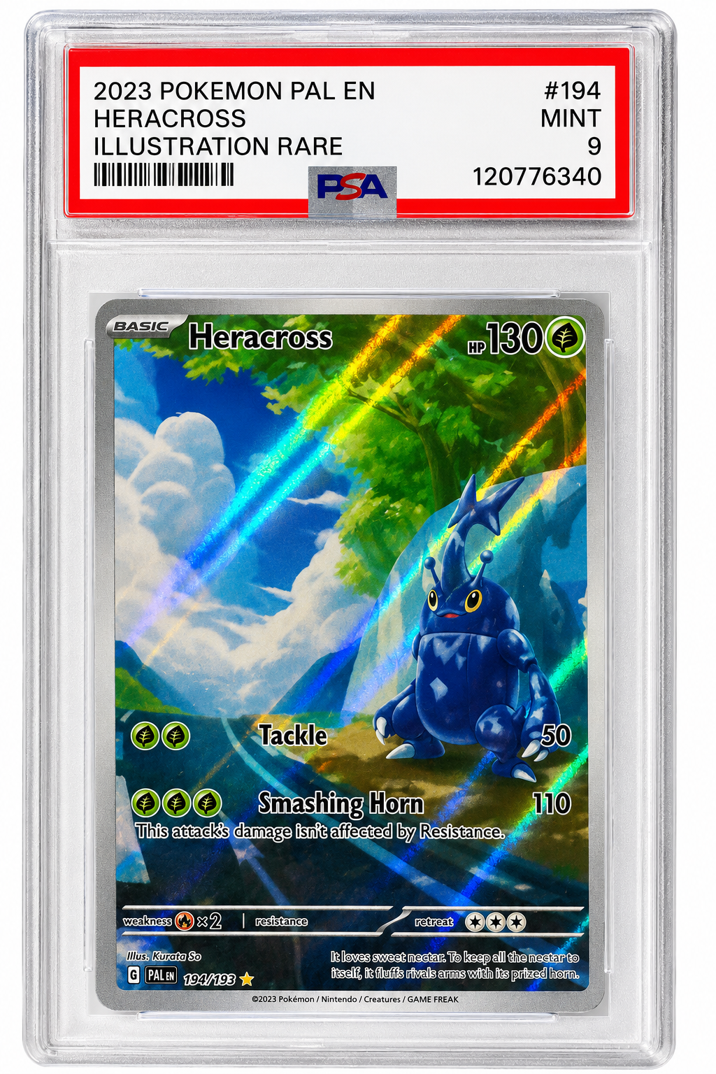 2023 POKEMON PAL EN
HERACROSS
ILLUSTRATION RARE
PSA 9 MINT