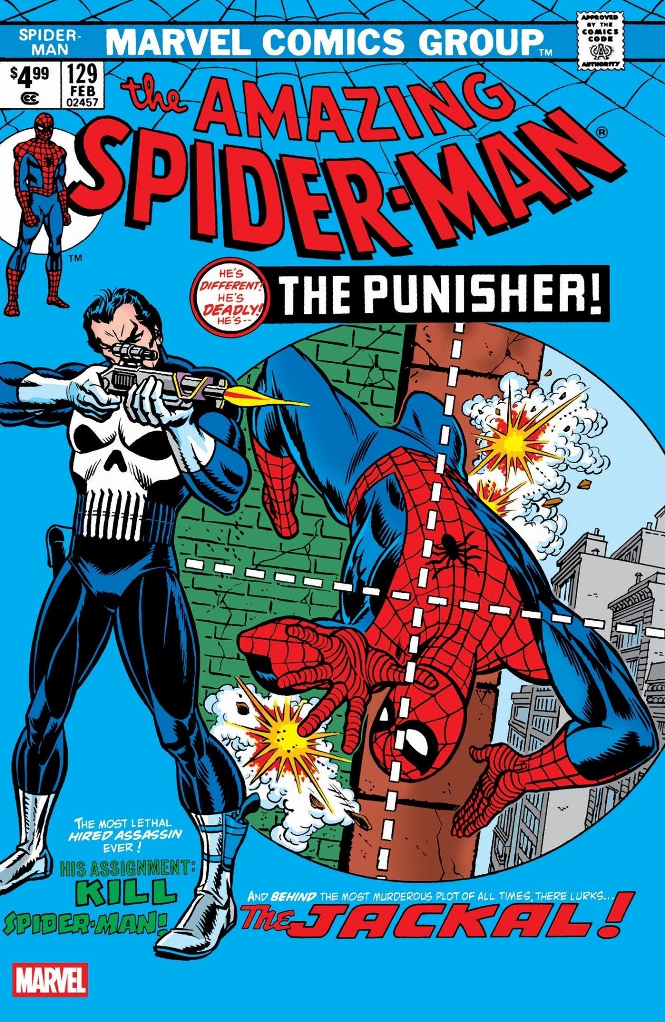 Amazing Spider-Man 129 Facsimile Edition – Blue Foil Variant (New Printing 2) – Marvel Comics - Patrick’s Comics & Cards