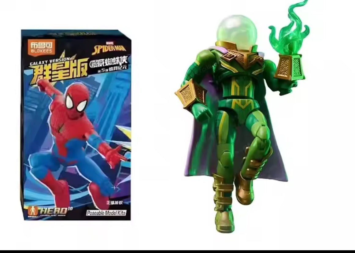 Blokees Marvel Spider - Man Galaxy Version Figure – Mysterio Style | Authentic Imported Collectible - Patrick’s Comics & Cards