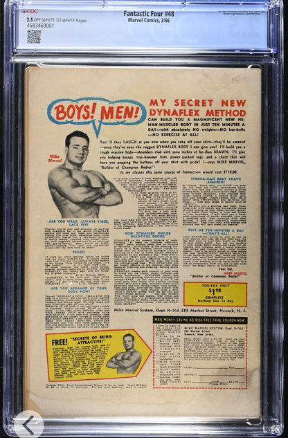 Fantastic Four 48 (1966) — CGC 2.5 — 1st Appearance of the Silver Surfer - Patrick’s Comics & Cards