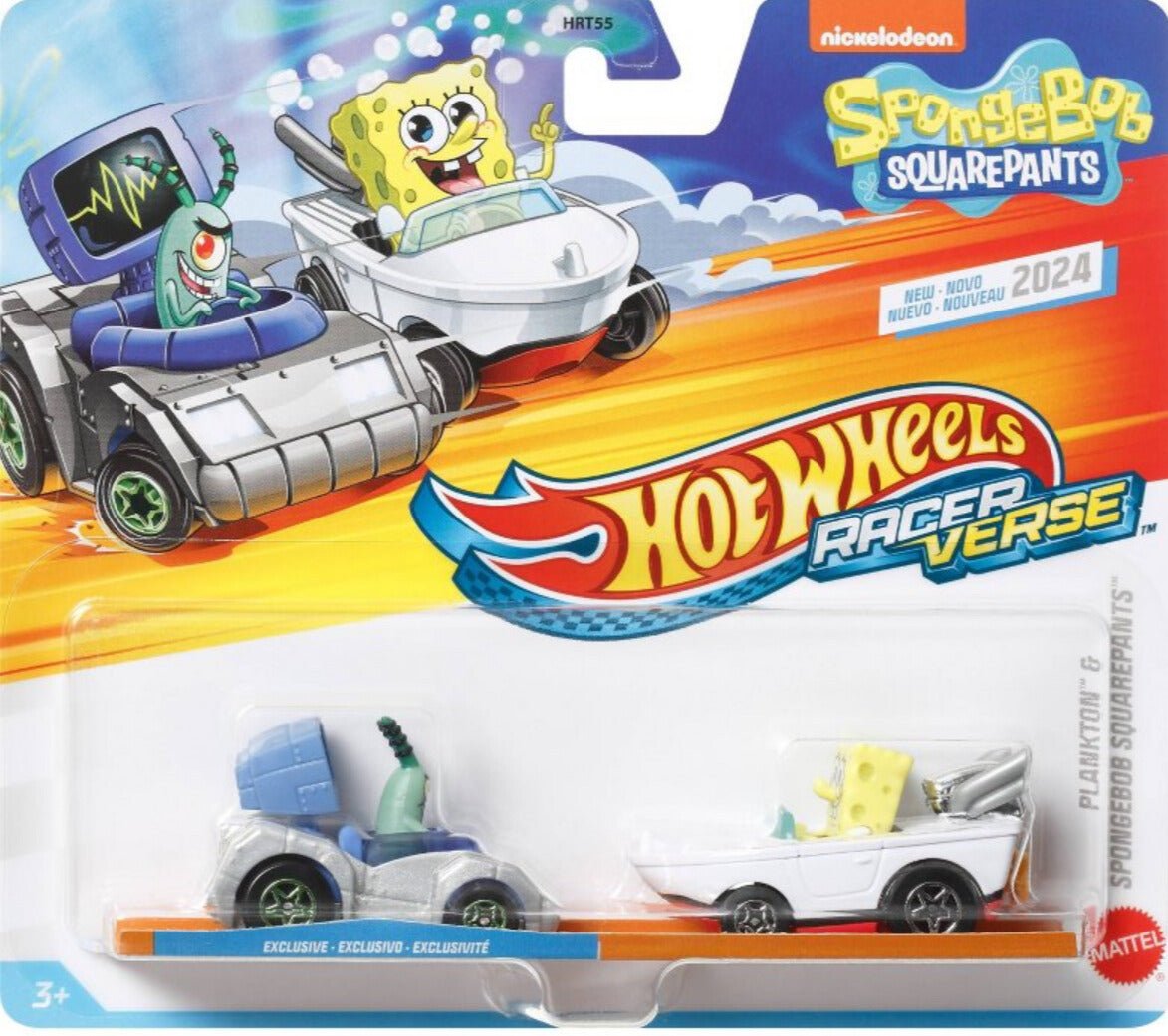 Hot Wheels RacerVerse SpongeBob SquarePants & Plankton Die - Cast Cars (2024) - Patrick’s Comics & Cards