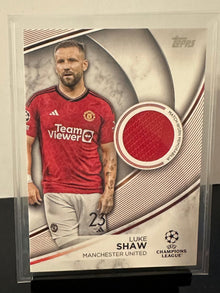 Luke Shaw - Manchester United Relic Card. 2024 Topps UEFA set - Patrick’s Comics & Cards