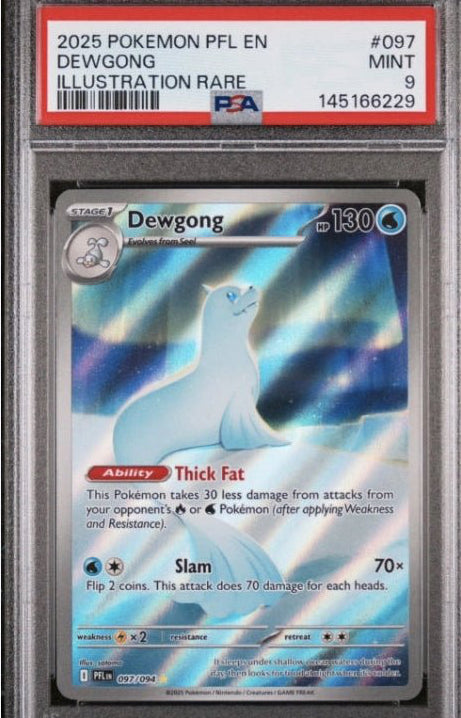 PSA 9 Dewgong 097 Illustration Rare 2025 Pokémon PFL Phantasmal Flames - Patrick’s Comics & Cards