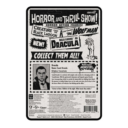 Super7 ReAction+ Figures - Universal Monsters - Dracula- 3.75” - Patrick’s Comics & Cards